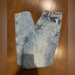 Zara 0 mom fit straight jeans women denim bottoms